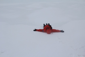 Making time for snow angels.